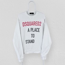 DSquared2 White Sweatshirt A Place To Stand Graphic Spell Out Mens Large