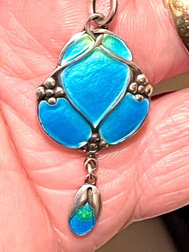 Antique silver enamel murrle - silver,