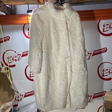 White Real Mink Fur Duster