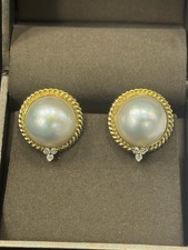 Pearl Diamond Earrings Large
