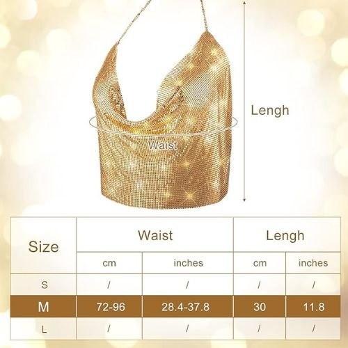 Gold chainmail halter top - chainmail,