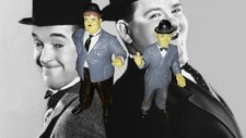 Vintage Rare 1994 Comic's Spain Laurel & Hardy Rubber Plastic Display Figurines