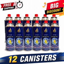 12 x BUTANE GAS BOTTLES