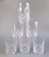 Waterford Crystal Lismore Tumblers Glasses x 6. Cut glass, rounded bottom. 3.5"