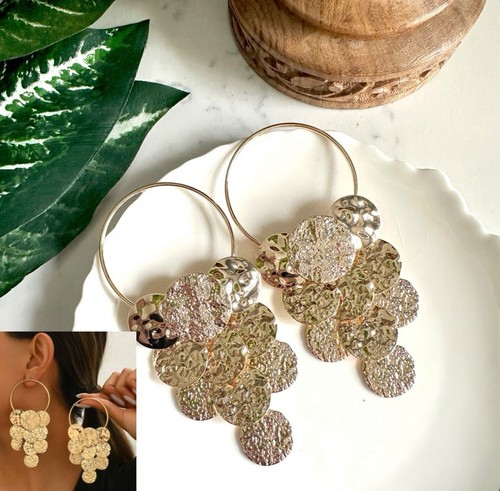 Gold tone hammered - gold,