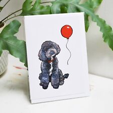 Black Toy Poodle Birthday Card