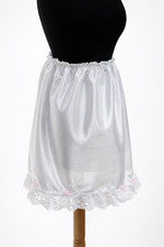 Vintage style white satin half