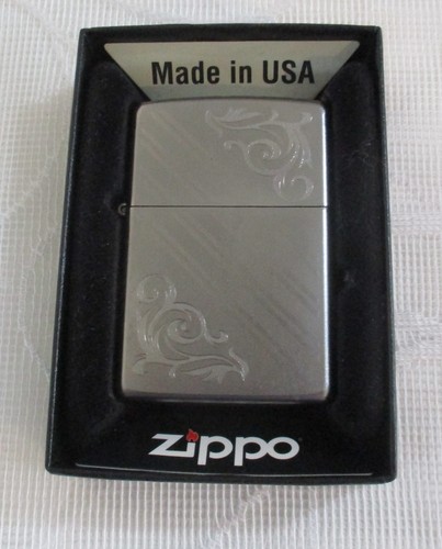 Satin finish chased zippo - satin,