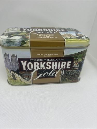 Yorkshire gold tea tin taylors - gold,