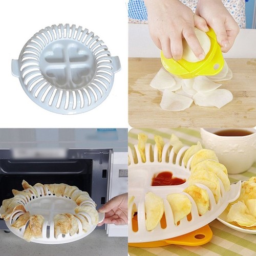 Microwave baked potato chips - baked,