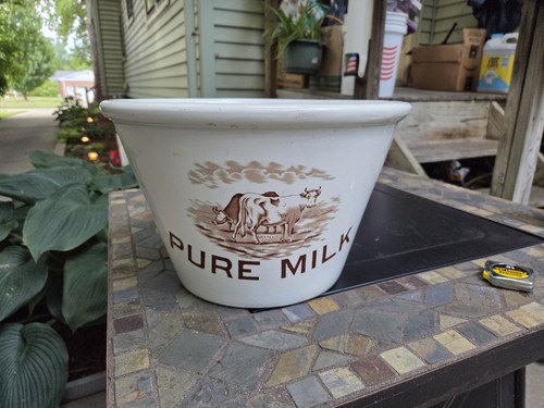 1890 ironstone milk pail - 1890's,