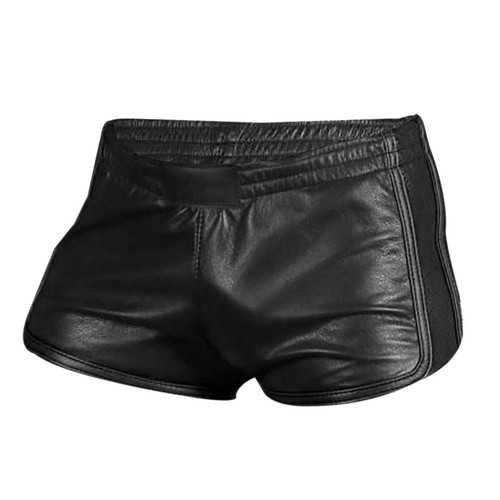 Mens black lambskin - lambskin, leather
