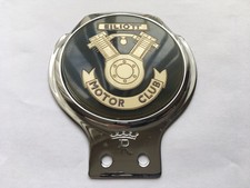 C1970s VINTAGE ELLIOTT MOTOR CLUB RENAMEL MADE CAR BADGE