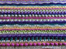 NEW HAND CROCHET KNITTED BEDSPREAD THROW RUG WOOL CRAFT FESTIVAL 200 x150cm