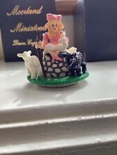 MOORLAND MINIATURES LITTLE BO BEEP  NURSERY RHYME SET  THIMBLE RARE PINK EDT