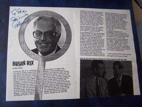 Brian rix autograph - brian,