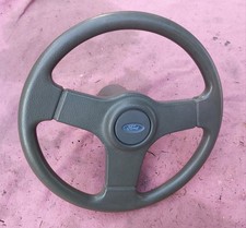 FORD CAPRI MK3 2.8i ORIGINAL FORD GREY STEERING WHEEL WITH CENTER CAP, USED 