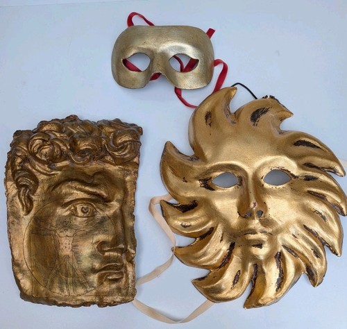 Paper mache masks - x3,