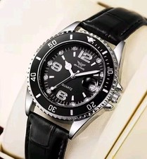 Mens Quartz Watch Leather