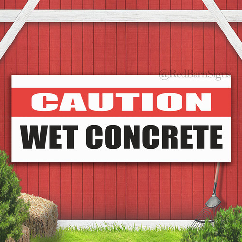 Caution wet concrete indoor - caution,