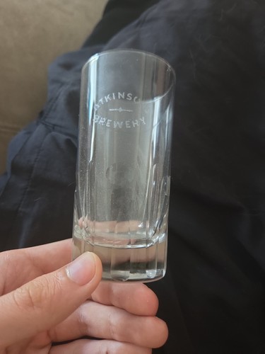 Atkinsons brewery beer glass - brewery,
