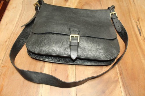 Vtg mulberry black leather - mulberry,