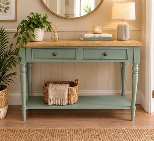 Sage green console - sage,