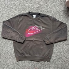 Mens Good Condition Nike Sportswear Sweatshirt Brown Small