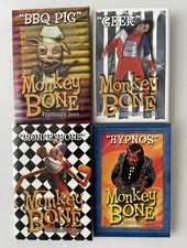 VTG 2001 Movie Promo Pinback Pin Button Monkey Bone Geek Hypnos BBQ Pig Lot of 4