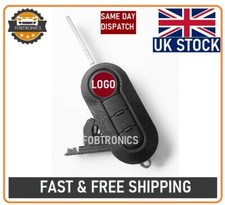 for Fiat 500 Panda Punto Bravo 3 Button Remote Flip Key Fob Case +logo (A45)