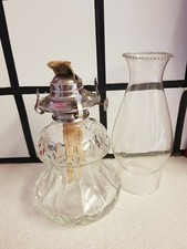 Vintage glass paraffin oil - glass,