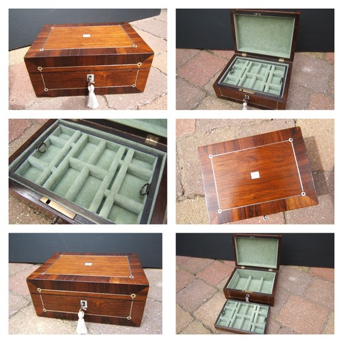 Antique 19c inlaid jewellery - antique,