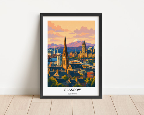 Glasgow scotland print city - glasgow,