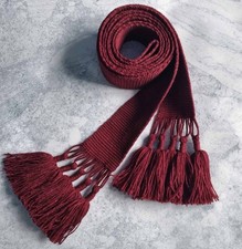 Woven Belt Red Dark Sash Boho