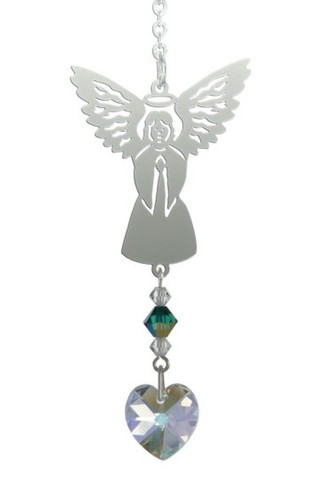 Birthstone angel suncatcher - birthstone,