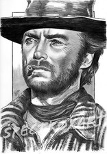 CLINT EASTWOOD ORIGINAL ART by Spectroxart