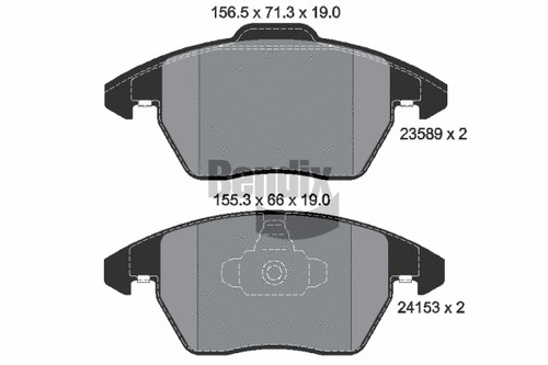 Front brake pad set disc - front,