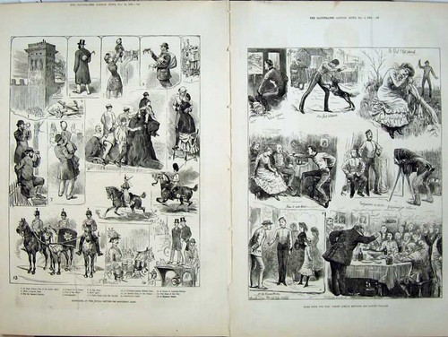 Original old antique print - original,