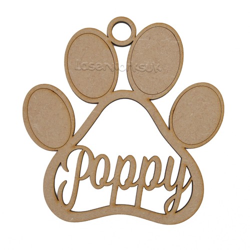 Dog paw shaped baubles - paw,