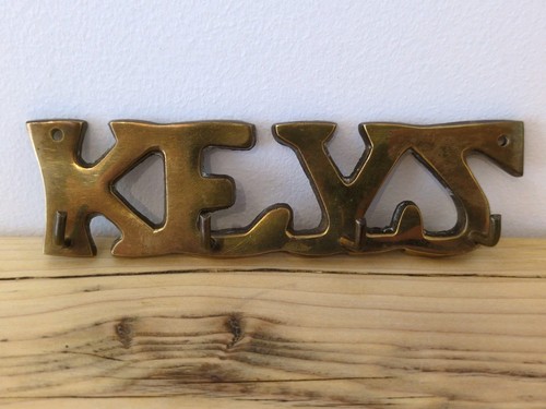 Vintage brass keys wall - vintage,