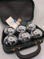 Vintage M&S St Michael 6x Steel French Boules Set Measure Case Petanque France