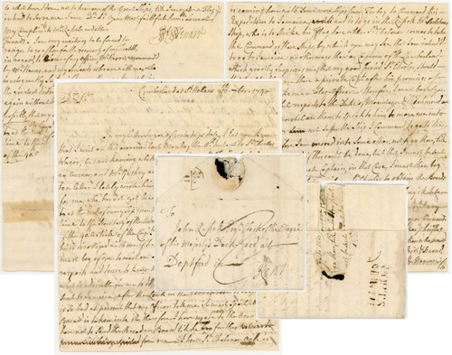 1740 letter steuart hms - 1740,