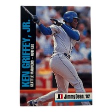 Jimmy Dean 1992 Ken Griffey, JR. Seattle Mariners Outfield Baseball Sport Card
