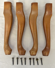 Queen Anne Cabriole Legs X 4 Wood Length 390mm Reclaimed from VTG Coffee Table