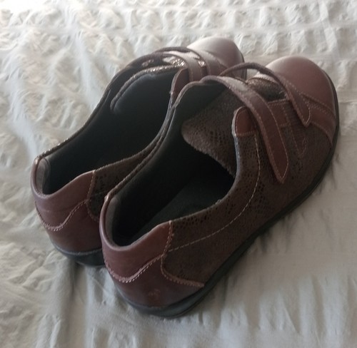 Ladies brown fancy - ladies, leather