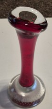 Swedish Art Glass - Jack In The Pulpit Red Vase VGC unboxed beautiful piece