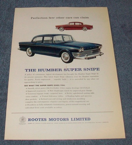 1963 humber super snipe - 1963,