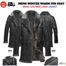 MEN'S B3 SHEEP SKIN LEATHER RAF AVIATOR BOMBER WINTER PILOT FLYING JACKET COAT