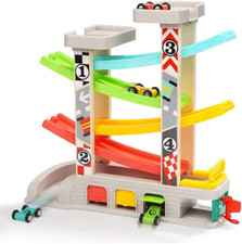 Wooden Car Ramp Toy Gifts Birthday Presents Race Track Toy for Kids - Set