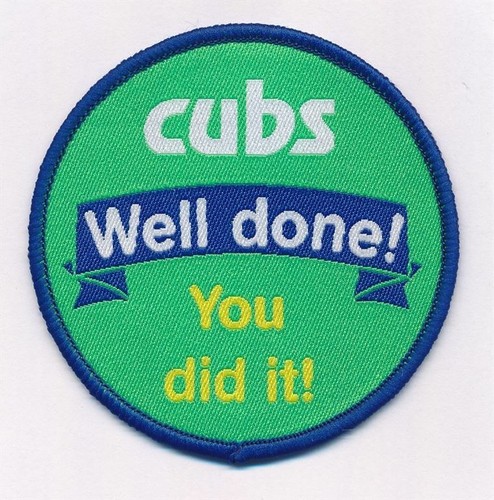 Well done cubs badge - cubs,